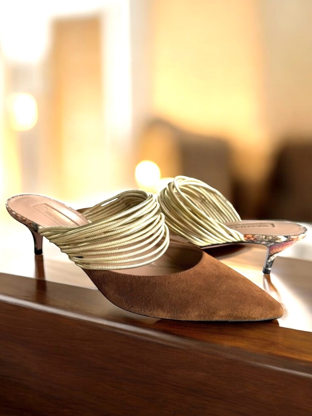 🆕 Aquazzura Rendez Vous Mules Suede Sandal